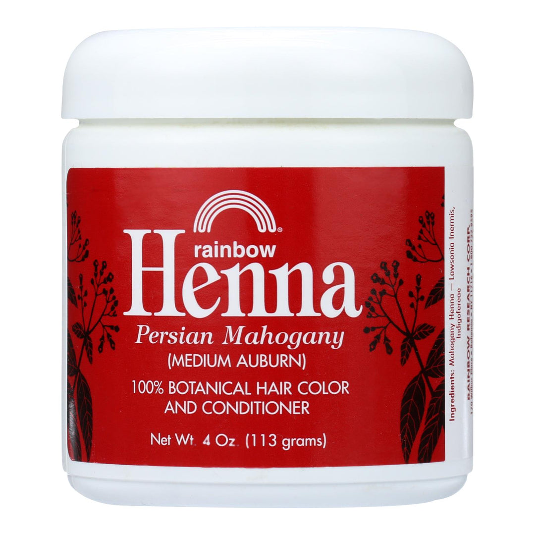 Rainbow Research Henna Hair Color And Conditioner Persian Mahogany Medium Auburn - 4 Oz - Maras Green